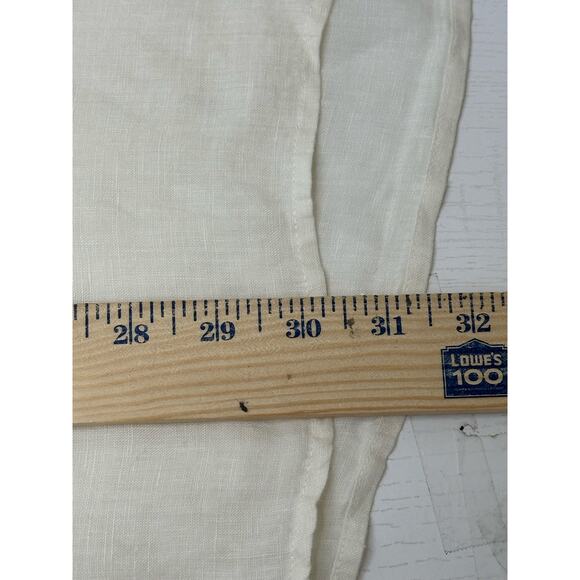 J. McLaughlin Fallon Blouse 100% Linen Off White Button Closure Accents Casual S - Picture 11 of 11